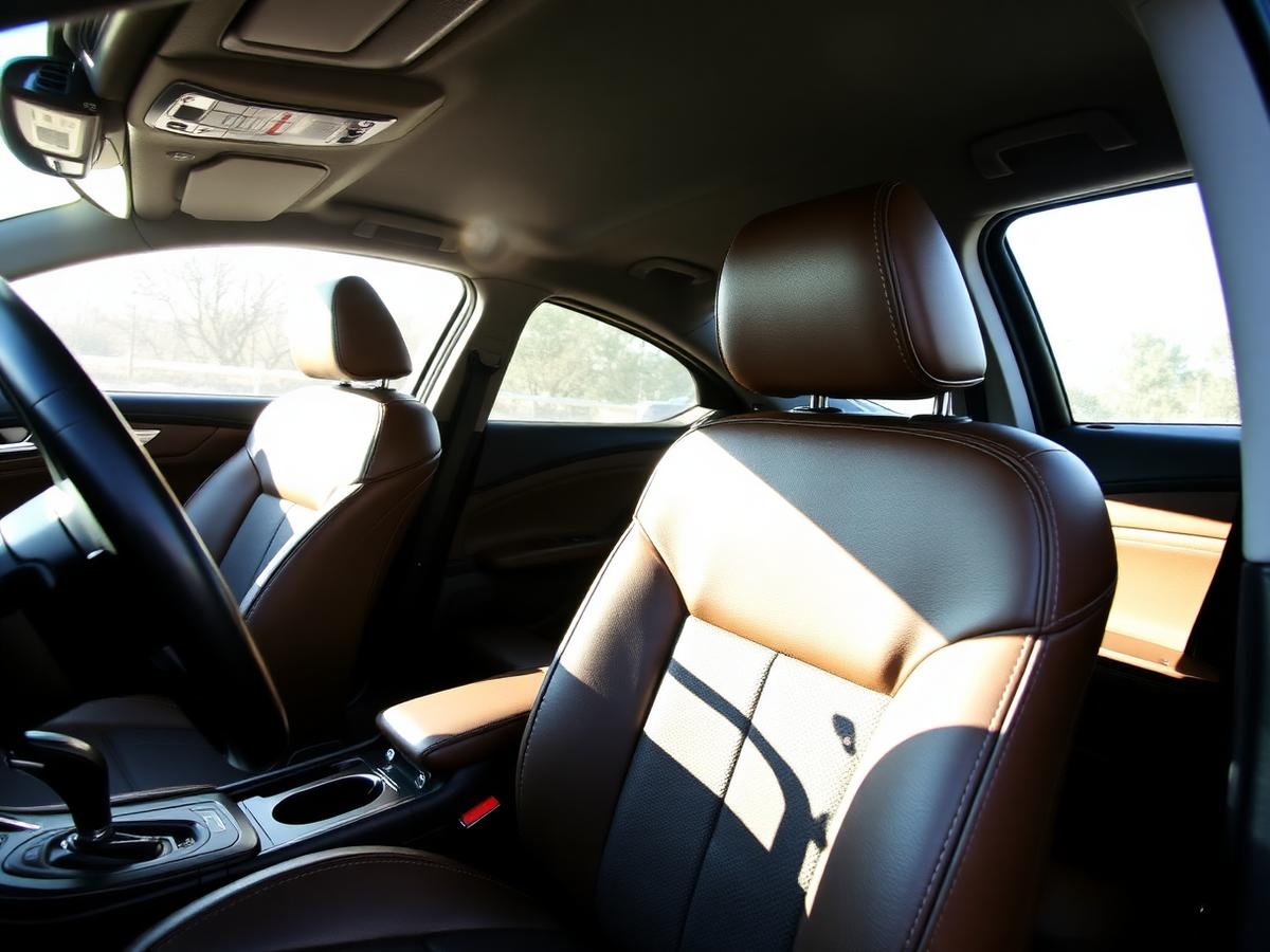 Freshly detailed clean car interior